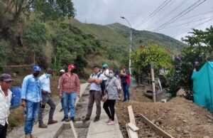 Avanzan obras de infraestructura en la vereda Montañuelas, en El Saladito