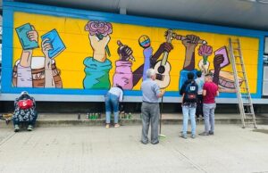 Con arte urbano se conmemoró en el Nuevo Latir, un año del paro nacional