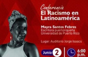 La conferencia ‘El racismo en Latinoamérica’ se llevará a cabo en la Biblioteca Departamental este jueves 2 de junio