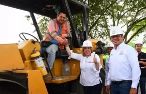 Gobernadora del Valle inspeccionó avance de obras de las ‘Vías del Samán’ en el norte del departamento
