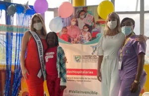 Una jornada de sonrisas y detalles disfrutaron los niños del HUV con la visita de Miss Universe Colombia