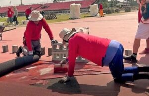 Pista del Estadio ‘Pedro Grajales’ avanza en el 90% de su ejecución