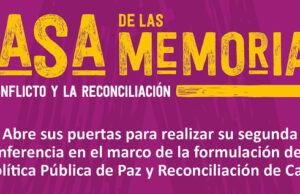Casa de las Memorias anuncia la conferencia Mujeres en la construcción de Paz