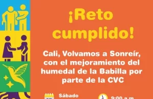 Para que en ‘Cali, Volvamos a Sonreír’, el Humedal de La Babilla es escenario de mejoras
