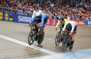 Kevin Quintero, campeón mundial en el keirin masculino de Glasgow