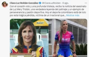 El Valle lamenta el asesinato de la campeona mundial de patinaje, Luz Mery Tristán