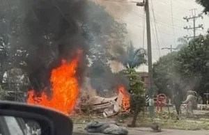 Cae avioneta en un parque de Cali