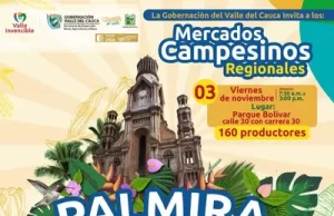 Más de 160 productores campesinos del Valle participarán de Mercado Campesino en Palmira