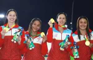 Con 10 medallas para el Valle Inició la natación carreras en los Juegos Nacionales