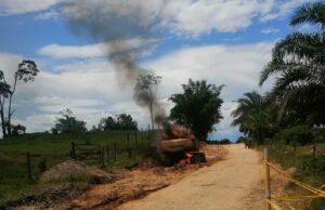 Queman maquinaria amarilla en zona rural de Bolivar Cauca