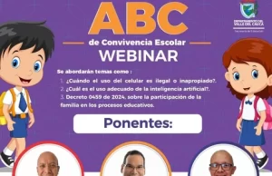 Comunidad educativa del Valle, a participar en seminario web sobre convivencia escolar