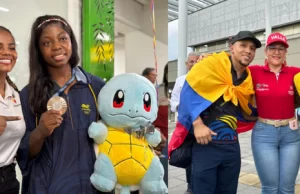 Caluroso recibimiento a los atletas Valle