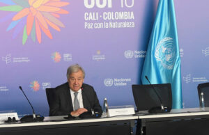 António Guterres, secretario General de las Naciones Unidas se fue impresionado con la organización de la COP16