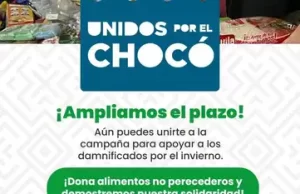 La campaña ‘Todos Somos Chocó’ continuará hasta mañana 19