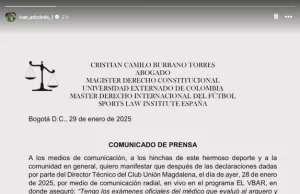 Iván Arboleda desmiente a Jorge Luis Pinto sobre ataque al bus de Millonarios