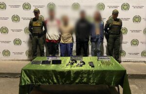 Capturadas cuatro personas vinculadas al “Clan del Golfo” y se incautan armas de fuego