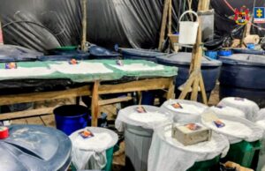 Fiscalía legaliza incautación de cocaína e insumos químicos en laboratorio hallado en Nariño