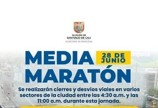 Autoridades anuncian cierres viales por la Media Maratón de Cali este domingo