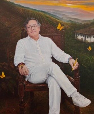 Petro presentó su retrato oficial para la galería de expresidentes de la Casa de Nariño