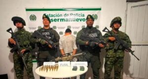 Capturan a presunto integrante de ‘Los Flacos’ con fusil de guerra tras operativo en Ansermanuevo
